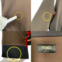 FENDI フェンディ 19SS Color-block Bomber Jacket ズッカ柄 ラインコットン ジップアップ トラック ジャケット ブラック ブラウン FY0960 A6ZY イタリア製 Size XL 福生店