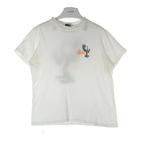 STUSSY ステューシー 紺タグ USA製 シャドーマン ジャズマン 前後プリント シングルステッチ Tシャツ ホワイト sizeM★汗ジミあり 瑞穂店