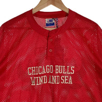 WIND AND SEA ウィンダンシー NBA CHICAGO BULLS シカゴブルズ Mesh Long Sleeve Top メッシュロングスリーブトップ レッド Size M 福生店