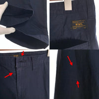WTAPS ダブルタップス 17AW KHAKI TIGHT 02 TROUSERS コットン リップストップ トラウザーパンツ スリム ネイビー 172TQDT-PTM02 Size M 福生店