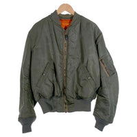 60`s ALPHA アルファ USAF MA-1 ミリタリーフライトジャケット オリーブ J-8279D 68年会計 Scovill Size L 福生店