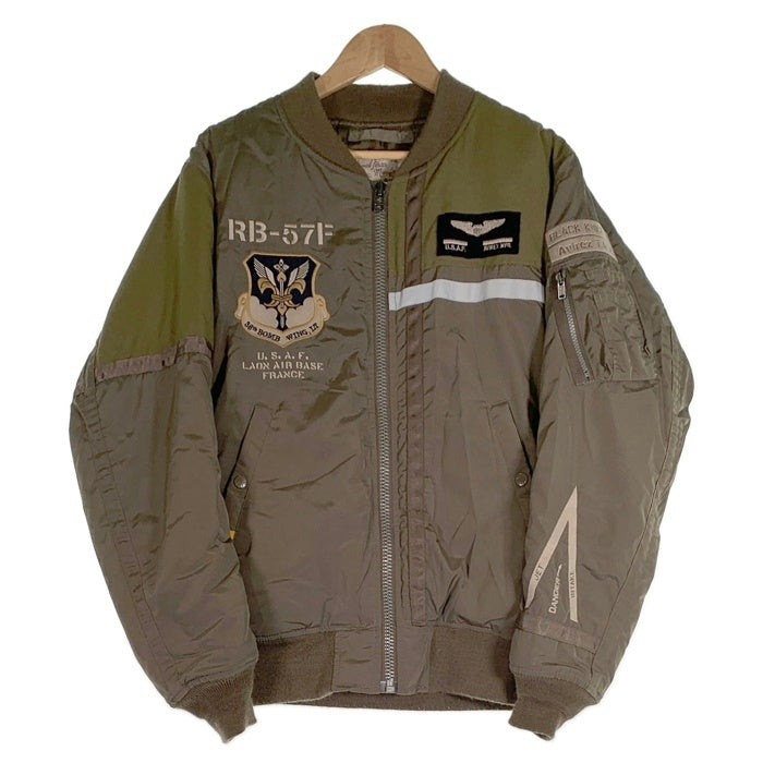 【AVIREX】アヴィレックス MA-1 Black Knights カーキM AVIREX アヴィレックス BLACK KNIGHTS MA-1 フライトジャケット 中綿