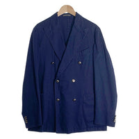 BOGLIOLI ボリオリ COAT コットン ダブルブレスレット ジャケット コート ネイビー メタルボタン イタリア製 Size 52 福生店