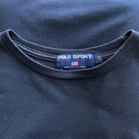 90-00's POLO SPORT ポロスポーツ ワンポイント刺繡 クルーネック Tシャツ ネイビー Size L 福生店
