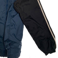 00’s adidas アディダス ジップアップ ナイロンジャケット ブラック ネイビー Size XL (YOUTH) 福生店