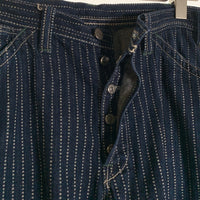 THE FLAT HEAD フラットヘッド ウォバッシュストライプ デニムペインターパンツ インディゴ WPN-03W Size 32 福生店
