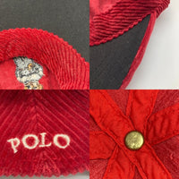 Polo Ralph Lauren ポロラルフローレン ポロベア コーデュロイ キャップ 帽子 レッド sizeF 瑞穂店