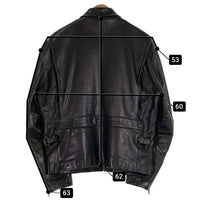 90's Harley-Davidson ハーレー ダビッドソン シングル ライダースジャケット レザージャケット ブラック Size 42 福生店