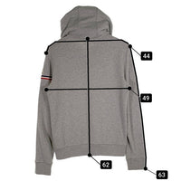 MONCLER モンクレール MAGLIA CARDIGAN ジップアップ スウェットパーカー グレー トリコロールライン ワッペン Size M 福生店