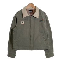 liju work wear ダック地 ジップアップジャケット ワーク モスグリーン Size S-M 相当 福生店