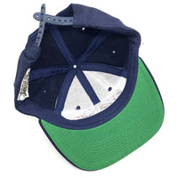 90's ERIC HAZE エリック・ヘイズ 6パネルキャップ ネイビー オーバルロゴ刺繡 Sportcap 福生店