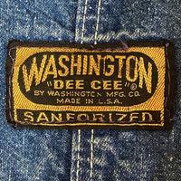 WASHINGTON DEE CEE ワシントンディーシー 60's USA製 デニム オーバーオール ライトインディゴ size- 瑞穂店