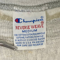 Champion チャンピオン USA製 刺繍タグ 3段プリント ラバープリント リバースウィーブ スウェットトレーナー グレー sizeM 瑞穂店