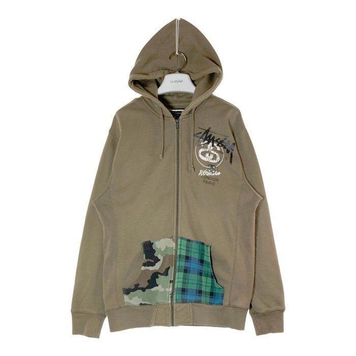 STUSSY ステューシー カモフラ チェック 89 Spell Out Big Logo パーカー カーキ sizeL 瑞穂店 –  GolRagオンラインショップ