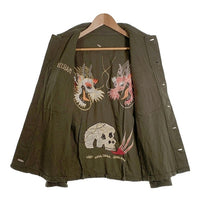 50's U.S.ARMY 米軍 WOOL SHIRTS ウールシャツ スカ刺繡 オリーブ OG-108 クロスヨーク プリーツ Size M 相当 福生店