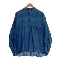 BLUE BLUE ブルーブルー バンドカラー シャンブレープルオーバーシャツ デニム インディゴ Size 2 福生店