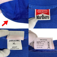 90's Marlboro マルボロ コヨーテバックプリント ポケットTシャツ ブルー USA製 American Born Size XL 福生店