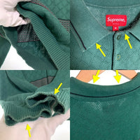 SUPREME シュプリーム 21AW Knit Stripe L/S Polo コットンニット ストライプ ロングスリーブポロシャツ グリーン Size M 福生店