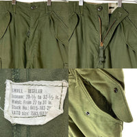 US ARMY アメリカ軍 74年会計 M-65 フィールドカーゴパンツ オリーブ sizeS-R 瑞穂店