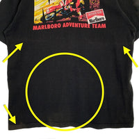 90's Marlboro マルボロ MAT アドベンチャーチーム ポケットTシャツ ブラック タグ切れ Size XL 相当 福生店