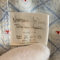 NUMBER(N)INE ナンバーナイン 03SS カート期 パジャマシャツ ライトブルー ハート涙 小紋柄 Size 2 福生店