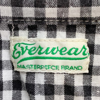 Everwear ギンガムチェック ワークシャツ MASTERPIECE マスターピース ブラック ホワイト Size M 福生店