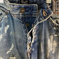 D&G DOLCE&GABBANA ドルチェアンドガッバーナ ダメージ加工 ペンキ デニムパンツ インディゴ size31 瑞穂店