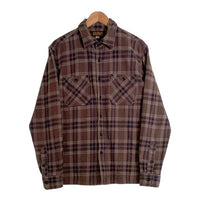 IRON HEART アイアンハート UHF スラブチェック 長袖 フランネル ウエスタン シャツ ブラウン IHSH-431 Size L 福生店