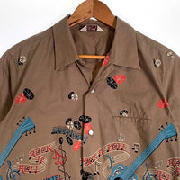 STAR OF HOLLYWOOD スターオブハリウッド コットン オープンカラーシャツ 半袖 カーキ SH38117 Size M 福生店