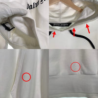 Palm Angels パームエンジェルス Paris Sprayed Logo Hoodie ロゴスプレープリント プルオーバースウェットパーカー ホワイト PMBB003S20636057 Size XXL 福生店