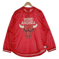 WIND AND SEA ウィンダンシー NBA CHICAGO BULLS シカゴブルズ Mesh Long Sleeve Top メッシュロングスリーブトップ レッド Size M 福生店