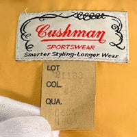Cushman クッシュマン N/C クロス ダウンベスト レザーヨーク 襟ボア ブルー ブラウン 21133 Size M 福生店