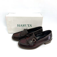 HARUTA ハルタ カジュアルキルトレザーローファー ブラウン size22.5cm 瑞穂店