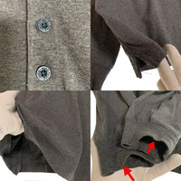 NIKE ナイキ ヘンリーネック ロングスリーブTシャツ チャコールグレー 刺繡 Size M 福生店