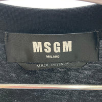 MSGM エムエスジーエム ロゴプリント ロングTシャツ ブラック sizeS 瑞穂店