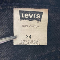 Levi’s リーバイス SilverTab シルバータブ USA製 95年 ボタン裏549 LOOSE ルース ブラックデニム バギーショーツ ブラック size34 瑞穂店