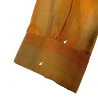 60-70's Arrow アロー Ichiryu Made リメイク オープンカラーチェックシャツ イエロー USA製 襟芯 Size L 福生店