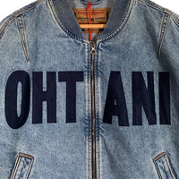 DIESEL ディーゼル D-VINZ Bomber Jacket ジョグデニム ボンバージャケット リブブルゾン ライトブルー 大谷翔平サテンワッペンカスタム Size S 福生店