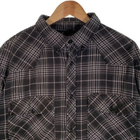 PRO CLUB プロクラブ シャドーチェック ボタンダウン フランネルシャツ ブラック Size 4XL 福生店