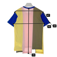 COMME des GARCONS HOMME DEUX コムデギャルソンオムドゥ DK-T001 AD2022 マルチカラー 切替Tシャツ ピンク sieS 瑞穂店