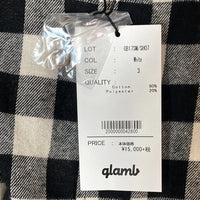 glamb グラム バッファローチェック フランネルシャツ ホワイト GB17SM/SH07 Size 3 瑞穂店
