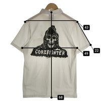 CORE FIGHTER コアファイター プリント 半袖ポロシャツ ホワイト Size M 福生店