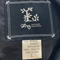 Lrg エルアールジー roots and equipment Lion Rock 袖レザースタジャン ブラック×ホワイト sizeL 瑞穂店