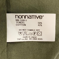 nonnative ノンネイティブ 16AW TOURIST LONG SHIRT C/T ARMY CLOTH バンドカラー ロングシャツ オリーブ スナップボタン NN-S3011 Size 1 福生店