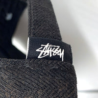 STUSSY ステューシー Big Herringbone Strapback Cap ビッグヘリンボーン ストラップバック キャップ ブラック 福生店