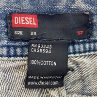 DIESEL ディーゼル ワッペン パッチワーク ダメージ加工 デニムパンツ ライトインディゴ size29 瑞穂店