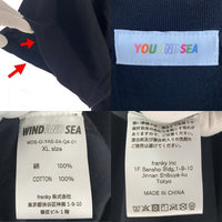 WIND AND SEA ウィンダンシー YOUANDSEA ロゴ刺繡 Tシャツ ブラック WDS-O-YAS-24-Q4-01 Size XL 福生店
