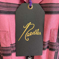 Needles ニードルズ MR180 S/S Cowboy One-Up Shirt Papillon ウエスタンシャツ パピヨン柄 レーヨン ピンク sizeM 瑞穂店