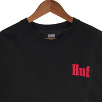 HUF ハフ フロッキープリント Tシャツ ブラック Size L 福生店