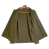 SUPREME シュプリーム 14AW ARMY Shirt アーミーバックプリント シャツ オリーブ ワッペン Size M 福生店